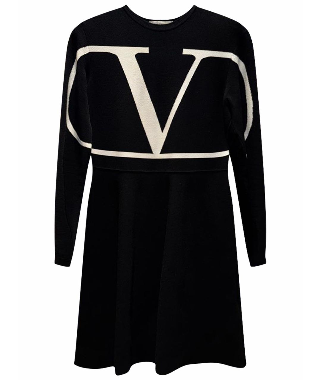 VALENTINO Черное полиэстеровое повседневное платье, фото 1