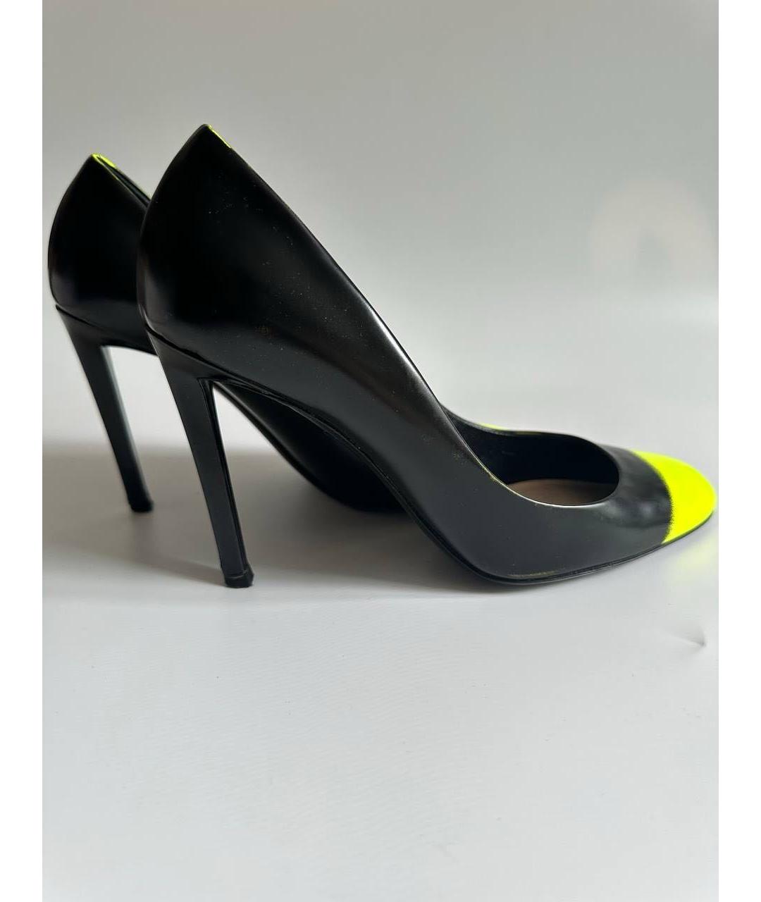 CHRISTIAN DIOR Черные кожаные туфли, фото 2