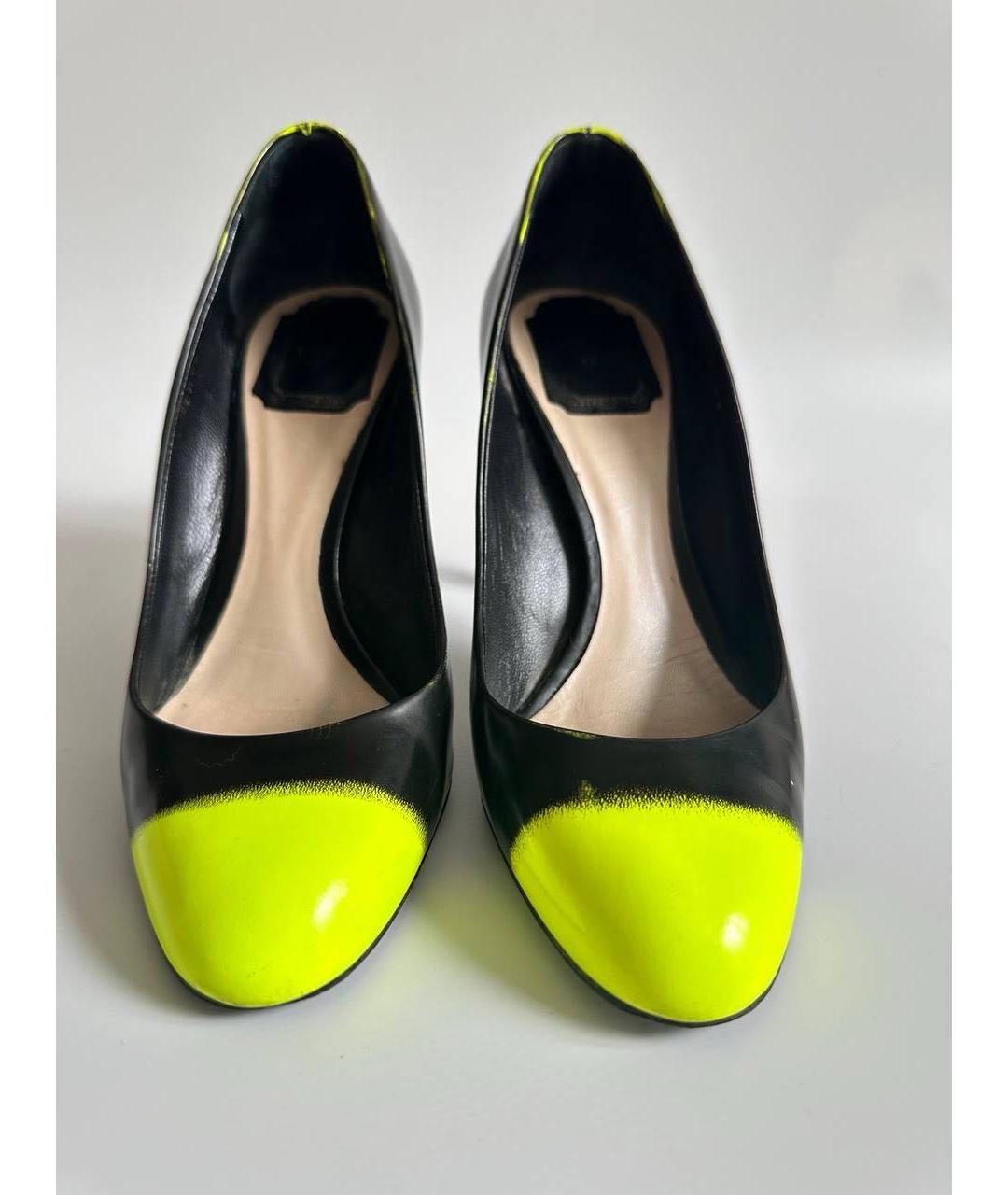 CHRISTIAN DIOR Черные кожаные туфли, фото 3