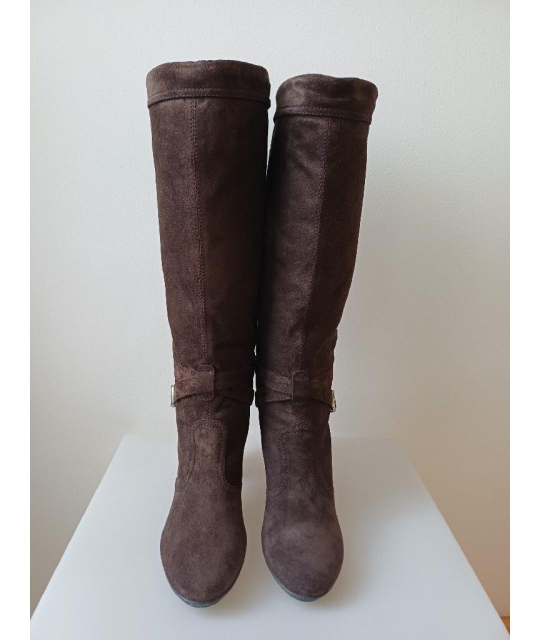 BALLY Коричневые замшевые сапоги, фото 7