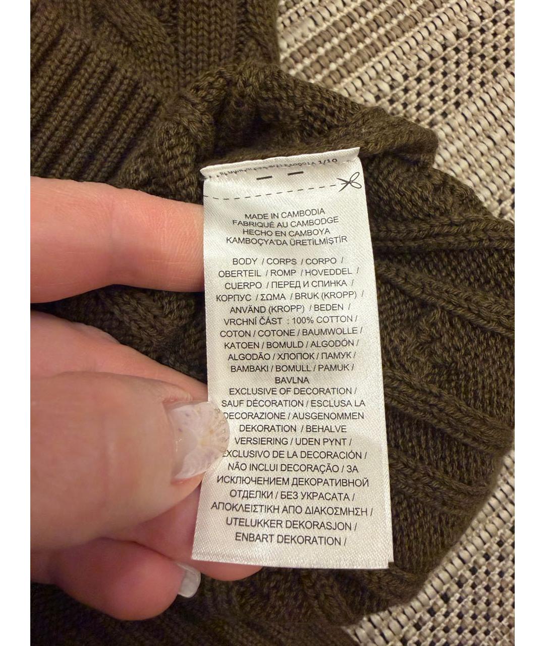 RALPH LAUREN Хаки хлопковый джемпер / свитер, фото 6