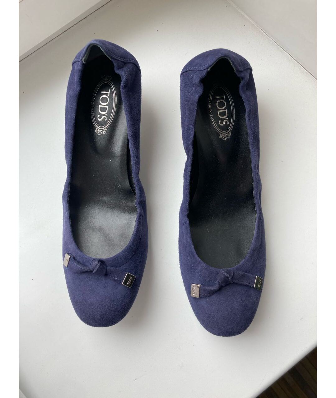 TOD'S Темно-синие замшевые туфли, фото 3