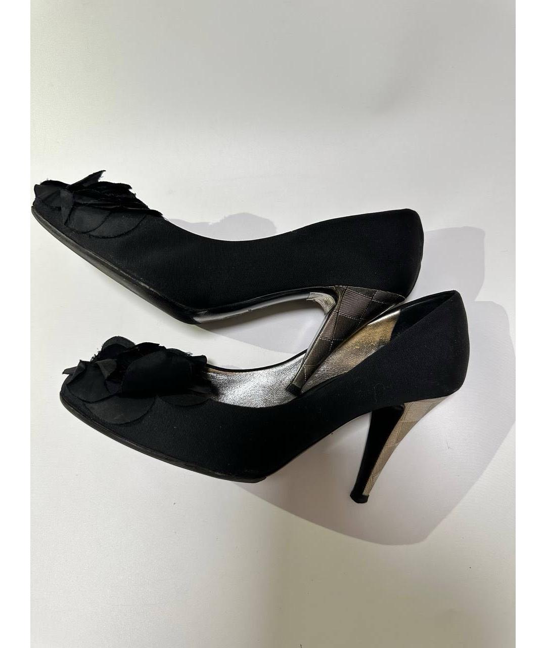 CHANEL Черные текстильные туфли, фото 8