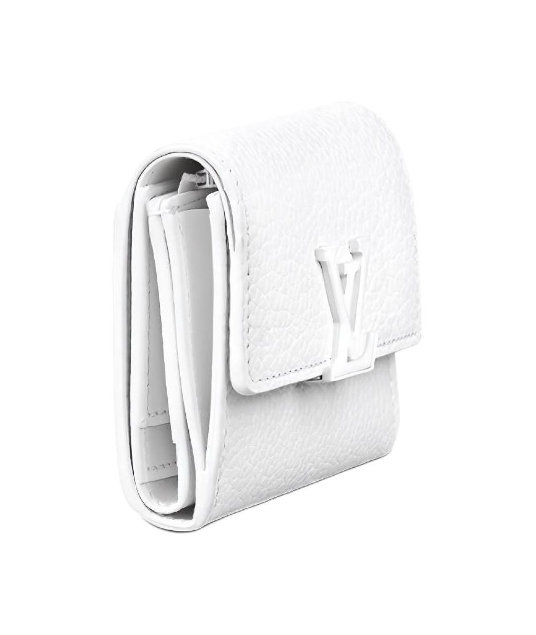 LOUIS VUITTON Белый кожаный кошелек, фото 2