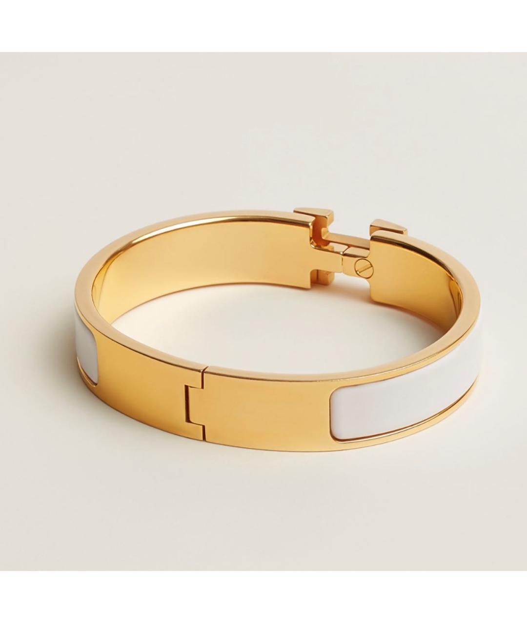 HERMES Белый металлический браслет, фото 2