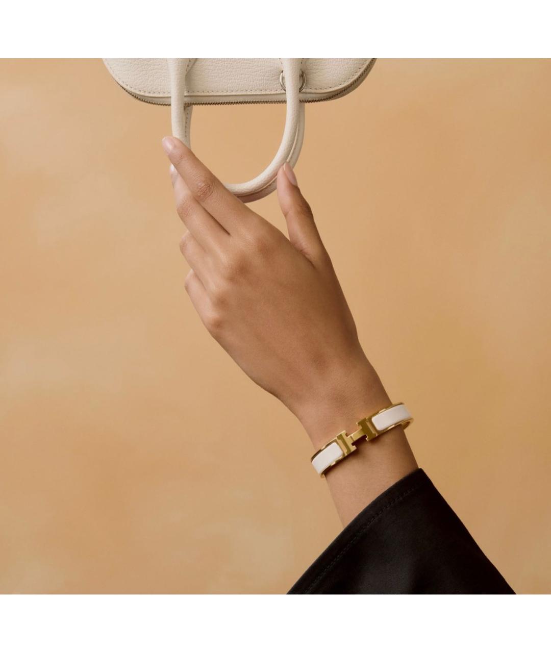 HERMES Белый металлический браслет, фото 3