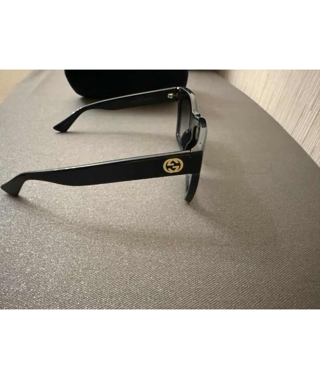 GUCCI Черные пластиковые солнцезащитные очки, фото 3