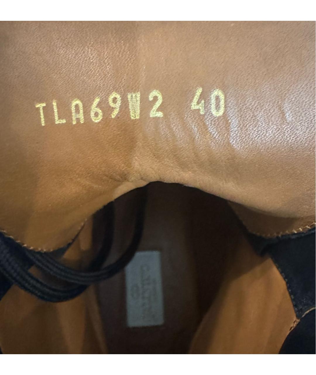 VALENTINO Черные кожаные ботинки, фото 4