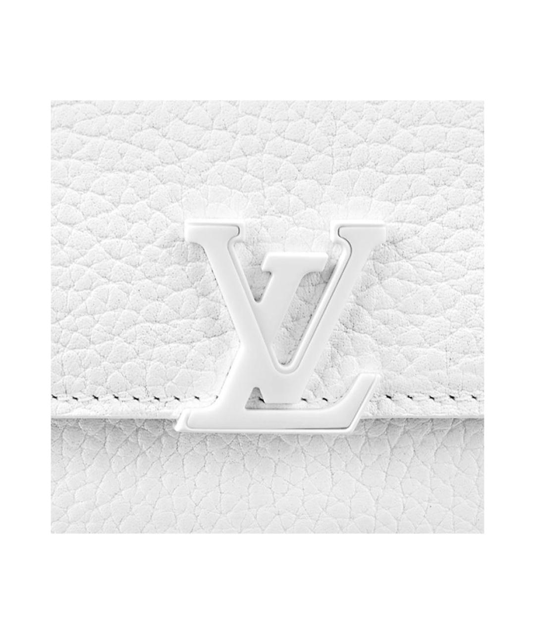 LOUIS VUITTON Белый кожаный кошелек, фото 5