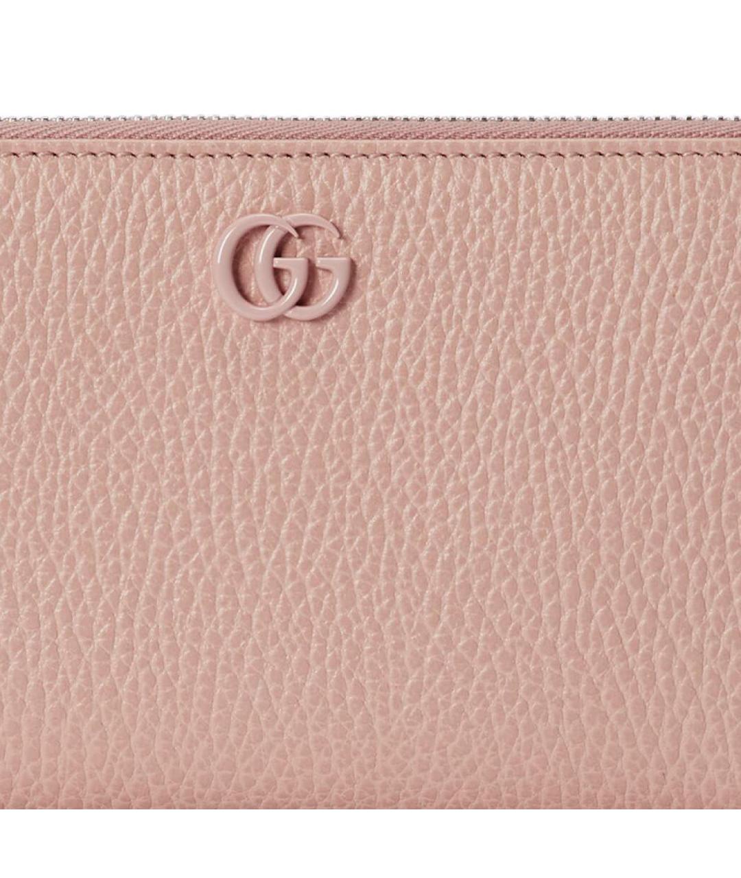 GUCCI Розовый кожаный кошелек, фото 5