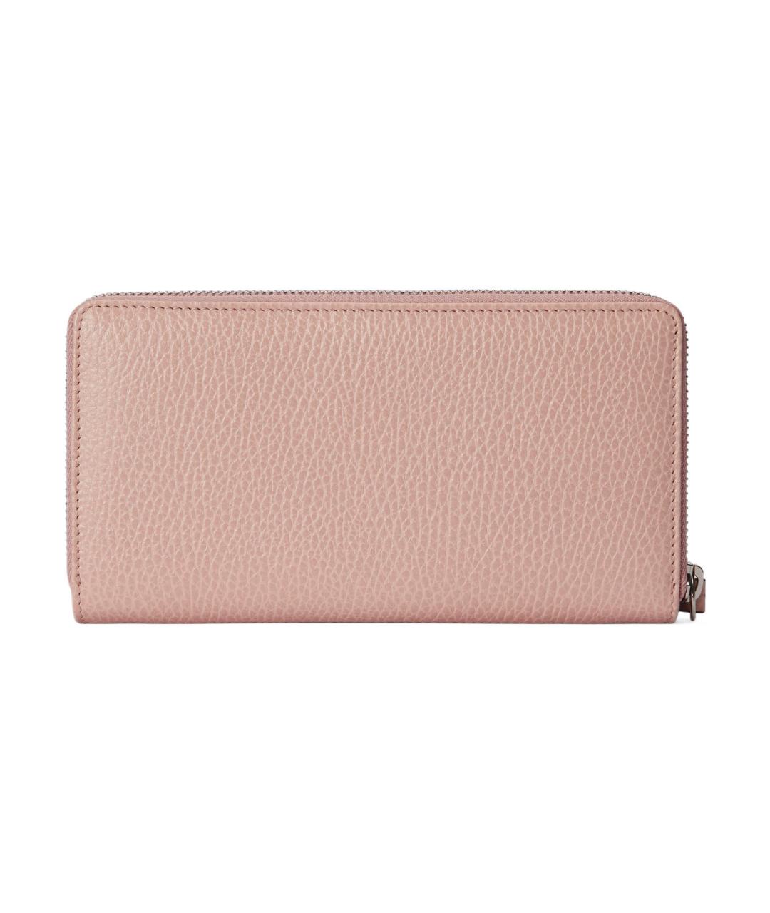 GUCCI Розовый кожаный кошелек, фото 3