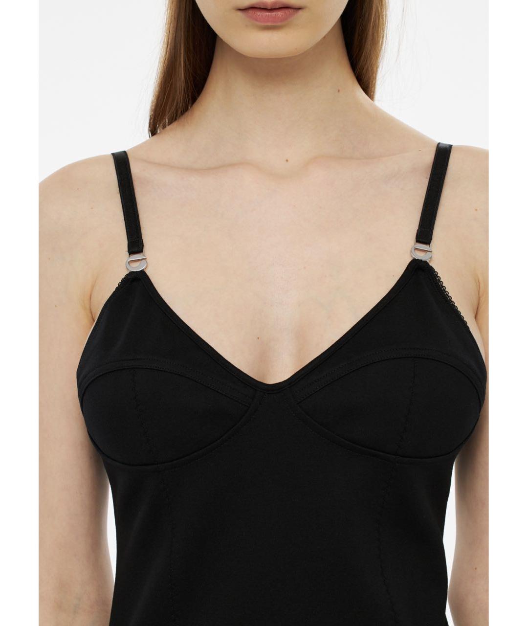 COPERNI Черное вискозное коктейльное платье, фото 3