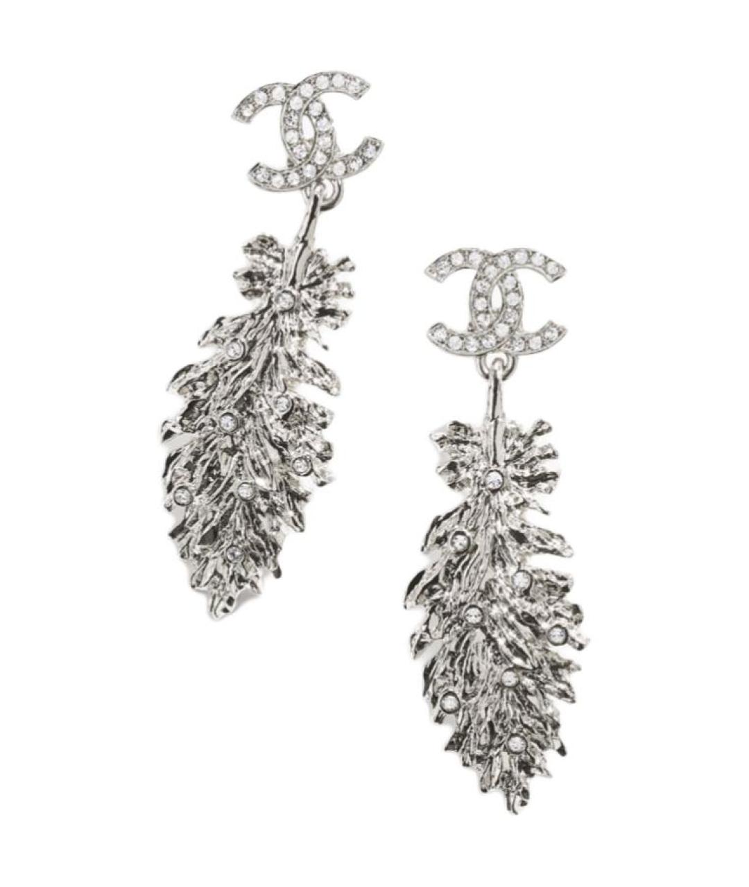 CHANEL Серебряные металлические серьги, фото 1