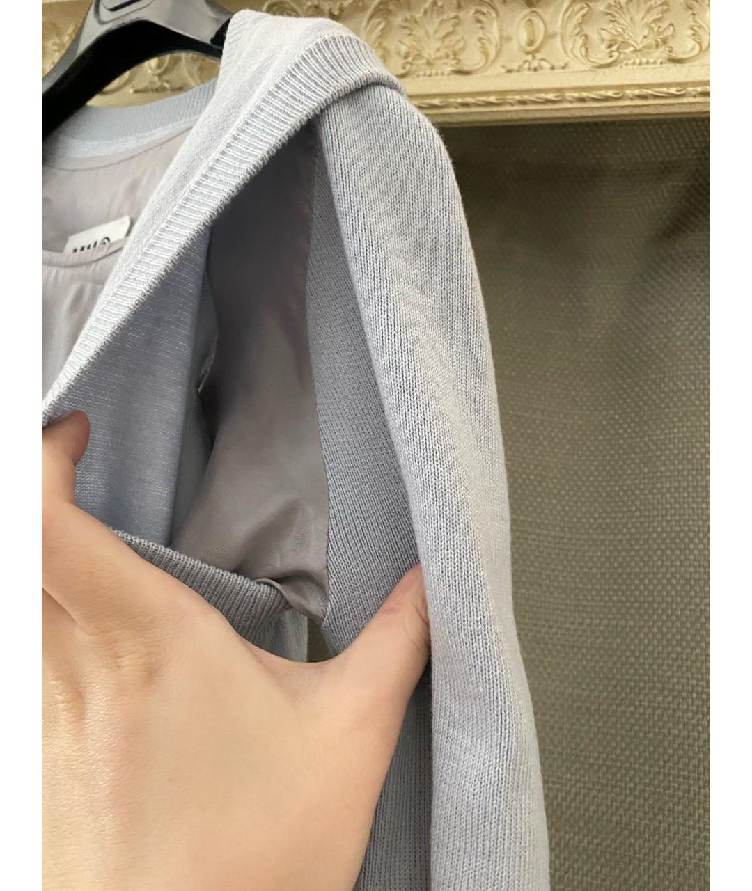 MM6 MAISON MARGIELA Голубой хлопковый джемпер / свитер, фото 7