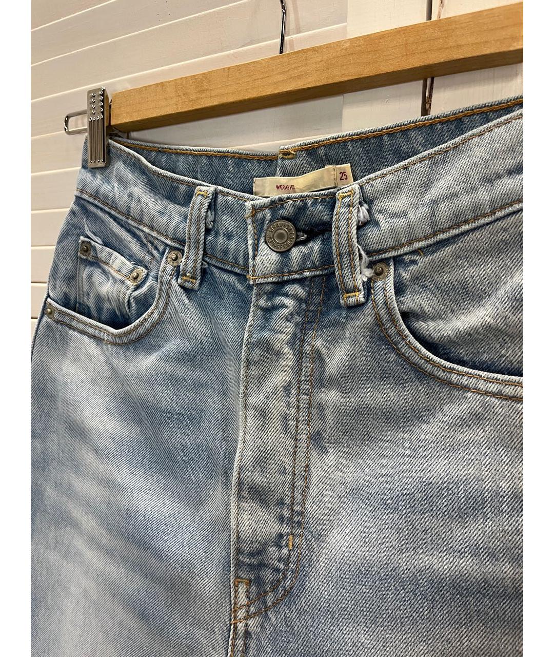 LEVI'S Голубые хлопковые джинсы клеш, фото 7