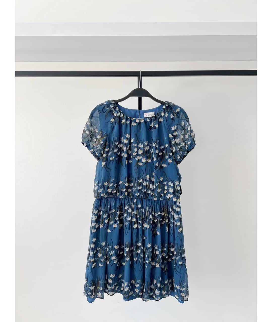 RED VALENTINO Синее повседневное платье, фото 9