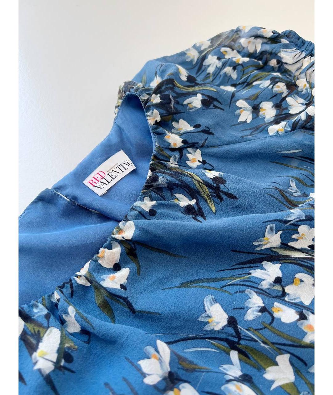 RED VALENTINO Синее повседневное платье, фото 6
