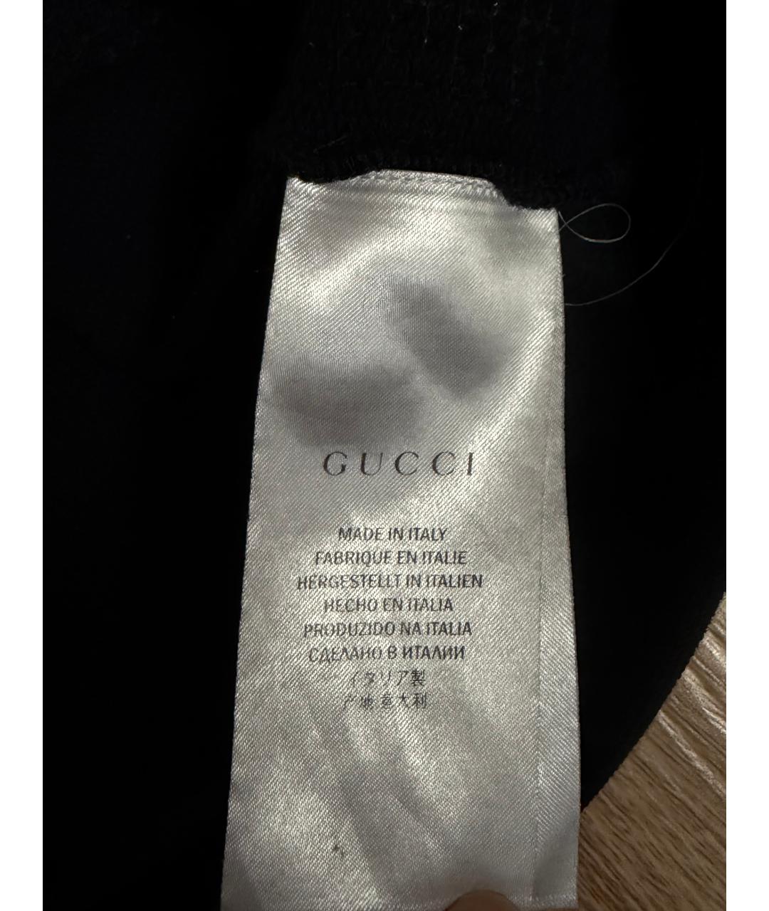 GUCCI Черный хлопко-эластановый джемпер / свитер, фото 5