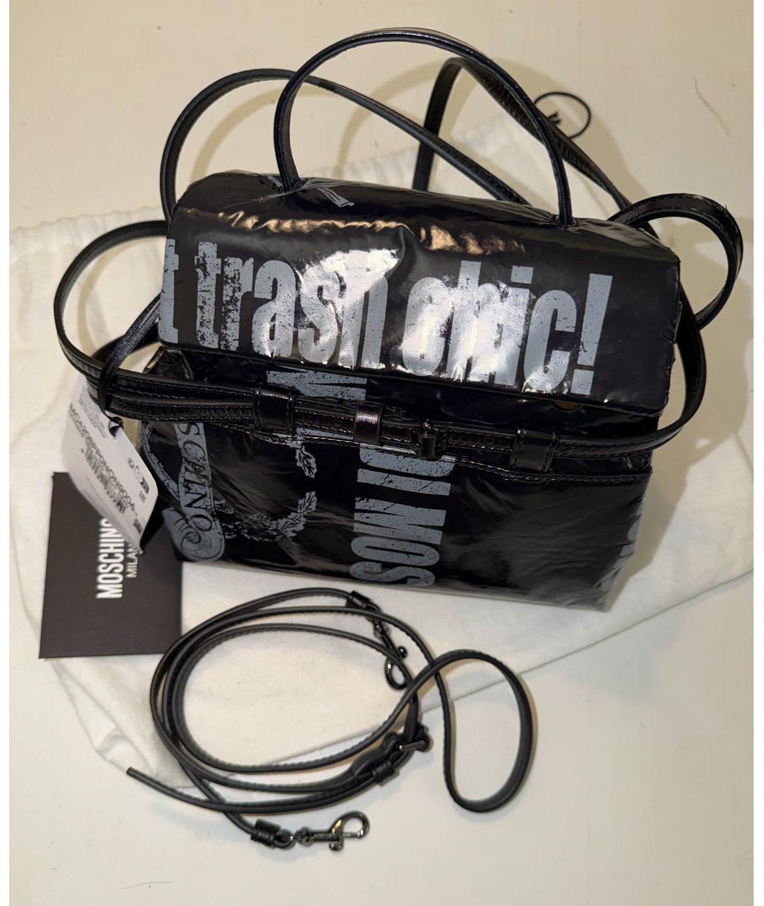 MOSCHINO Черная сумка с короткими ручками, фото 5