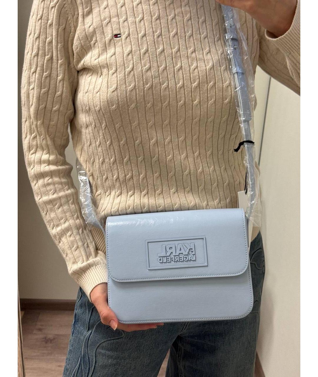 KARL LAGERFELD Голубая сумка через плечо, фото 2