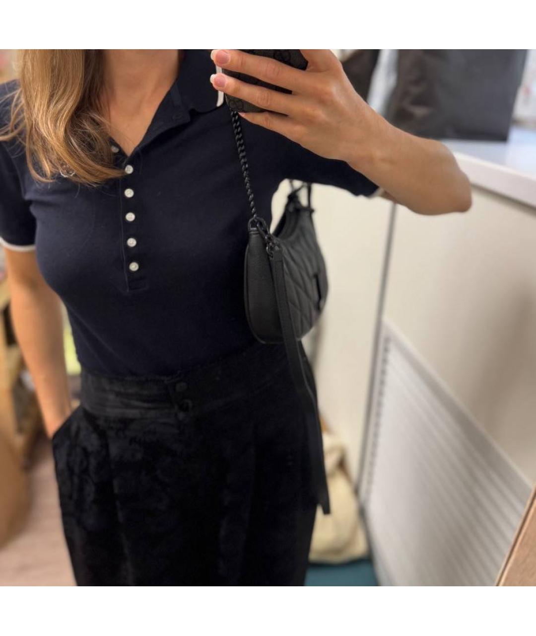 KARL LAGERFELD Черная кожаная сумка через плечо, фото 5