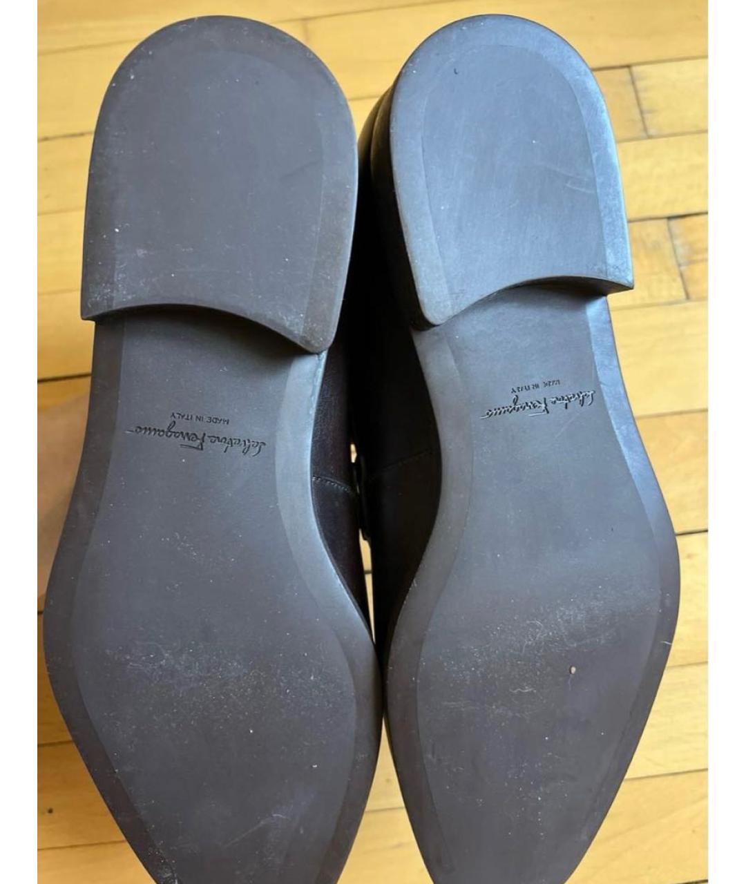 FERRAGAMO Коричневые кожаные лоферы, фото 4