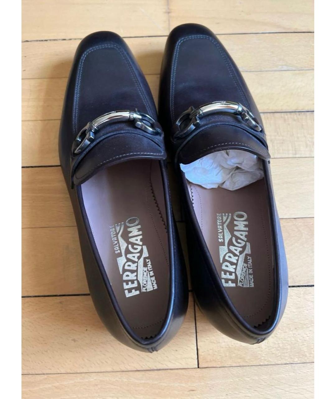 FERRAGAMO Коричневые кожаные лоферы, фото 3