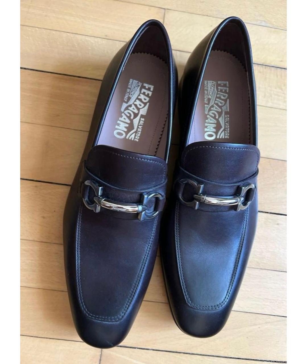 FERRAGAMO Коричневые кожаные лоферы, фото 2