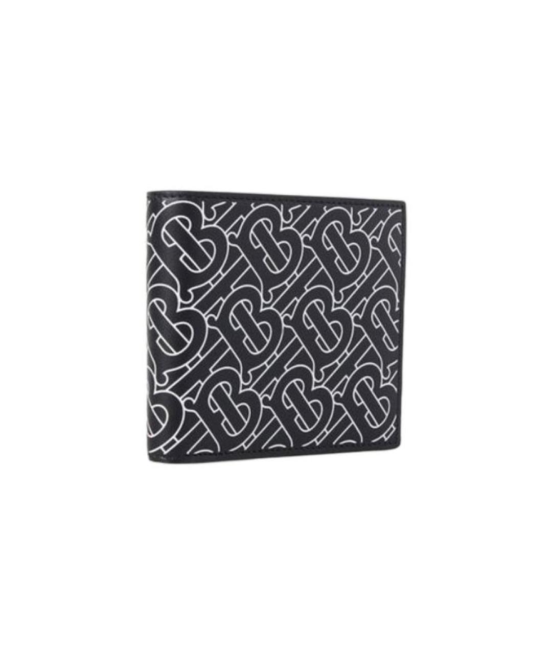 BURBERRY Черный кожаный кошелек, фото 2