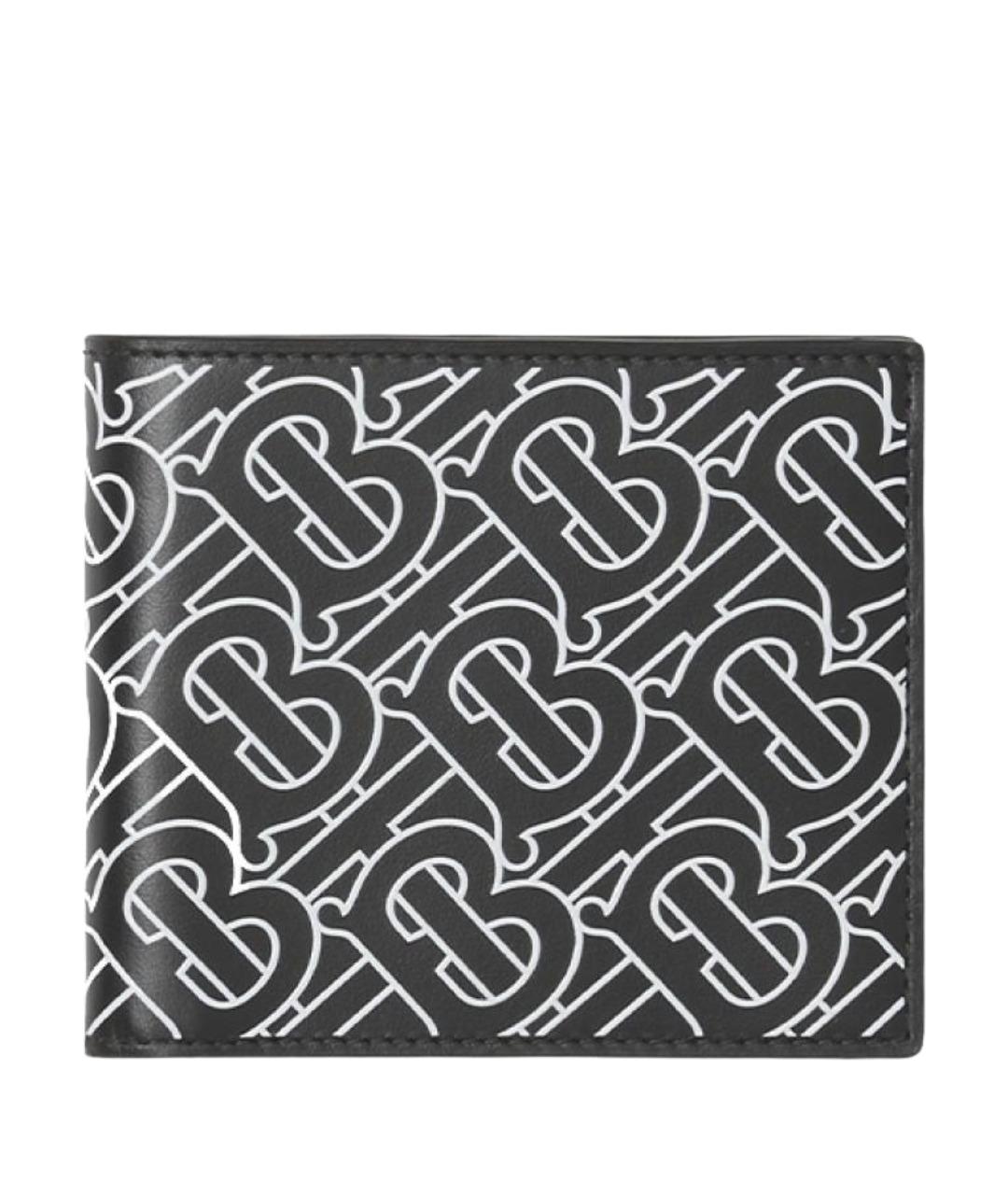 BURBERRY Черный кожаный кошелек, фото 1