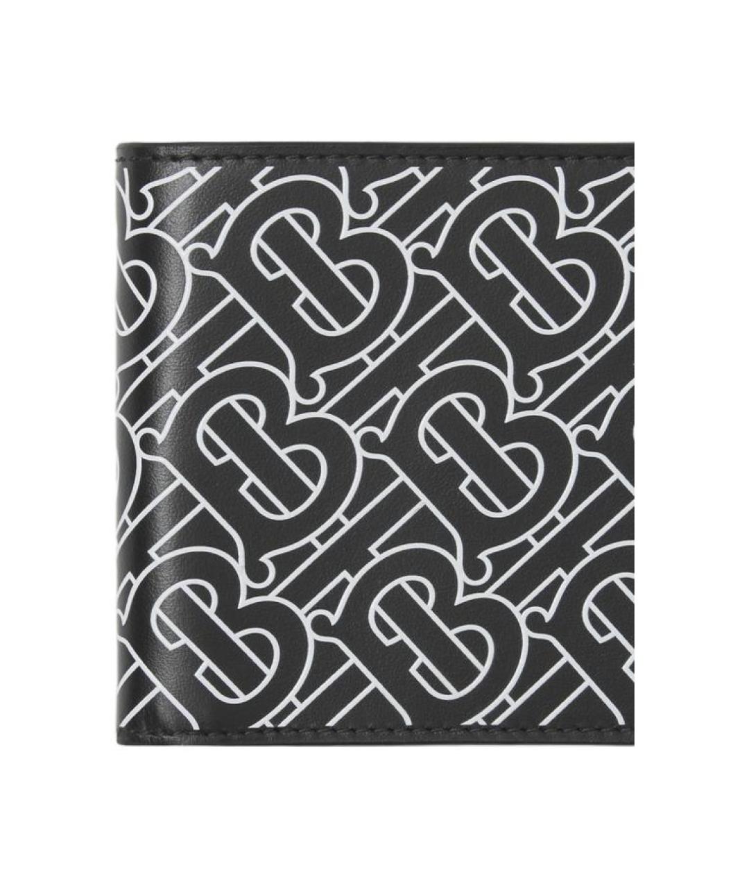 BURBERRY Черный кожаный кошелек, фото 5