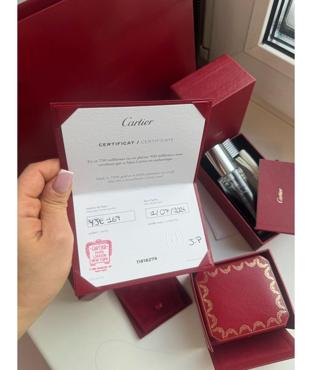 CARTIER Золотые серьги из желтого золота, фото 8