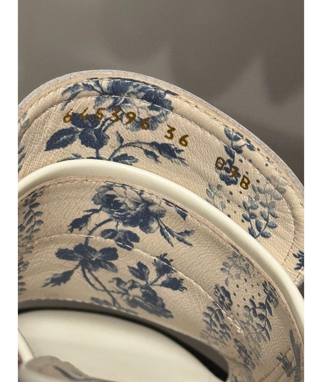 GUCCI Белые кожаные сабо, фото 5