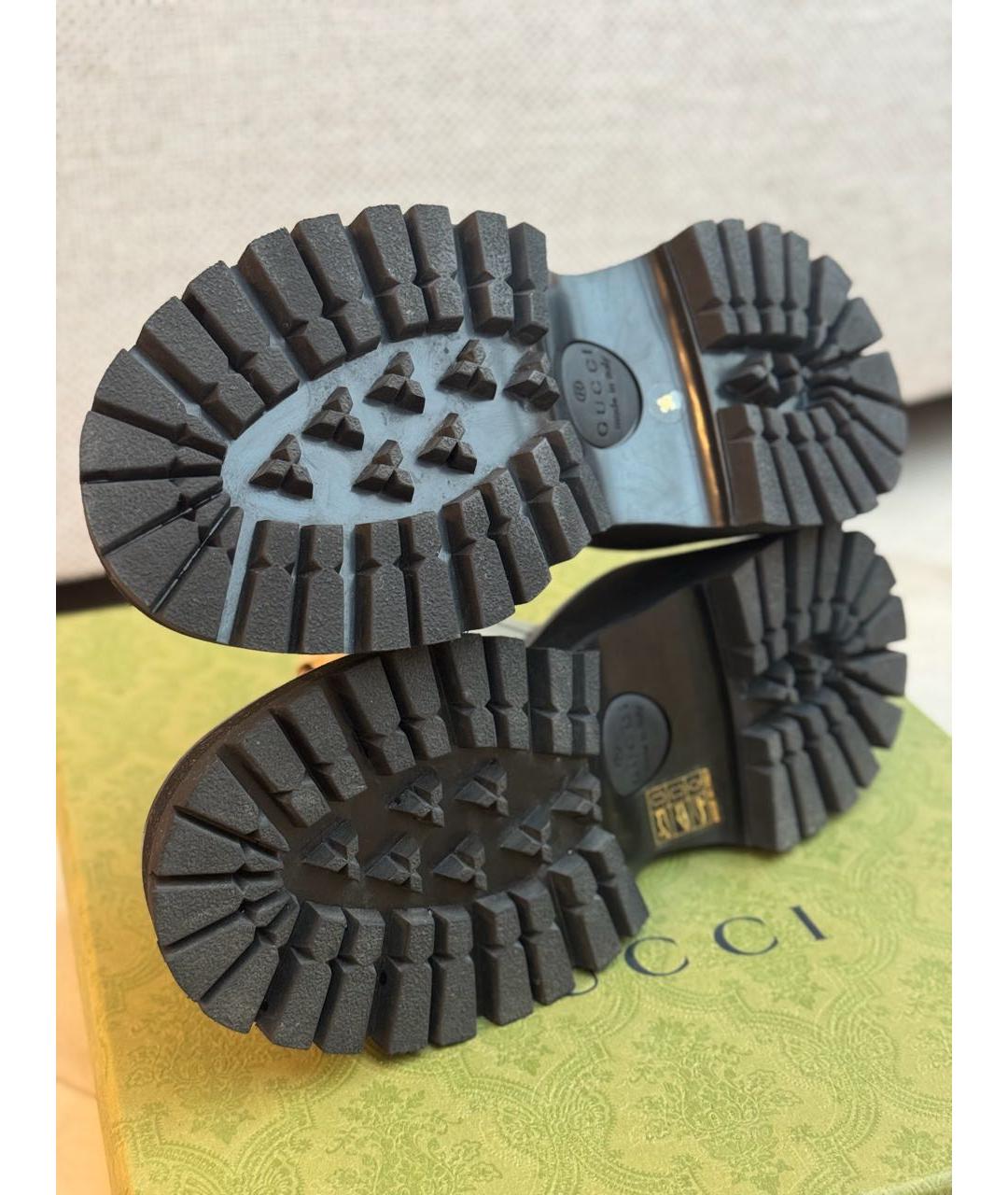 GUCCI Белые кожаные сабо, фото 7