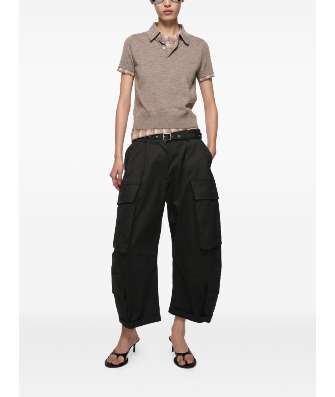 ACNE STUDIOS Коричневая шерстяная футболка, фото 3