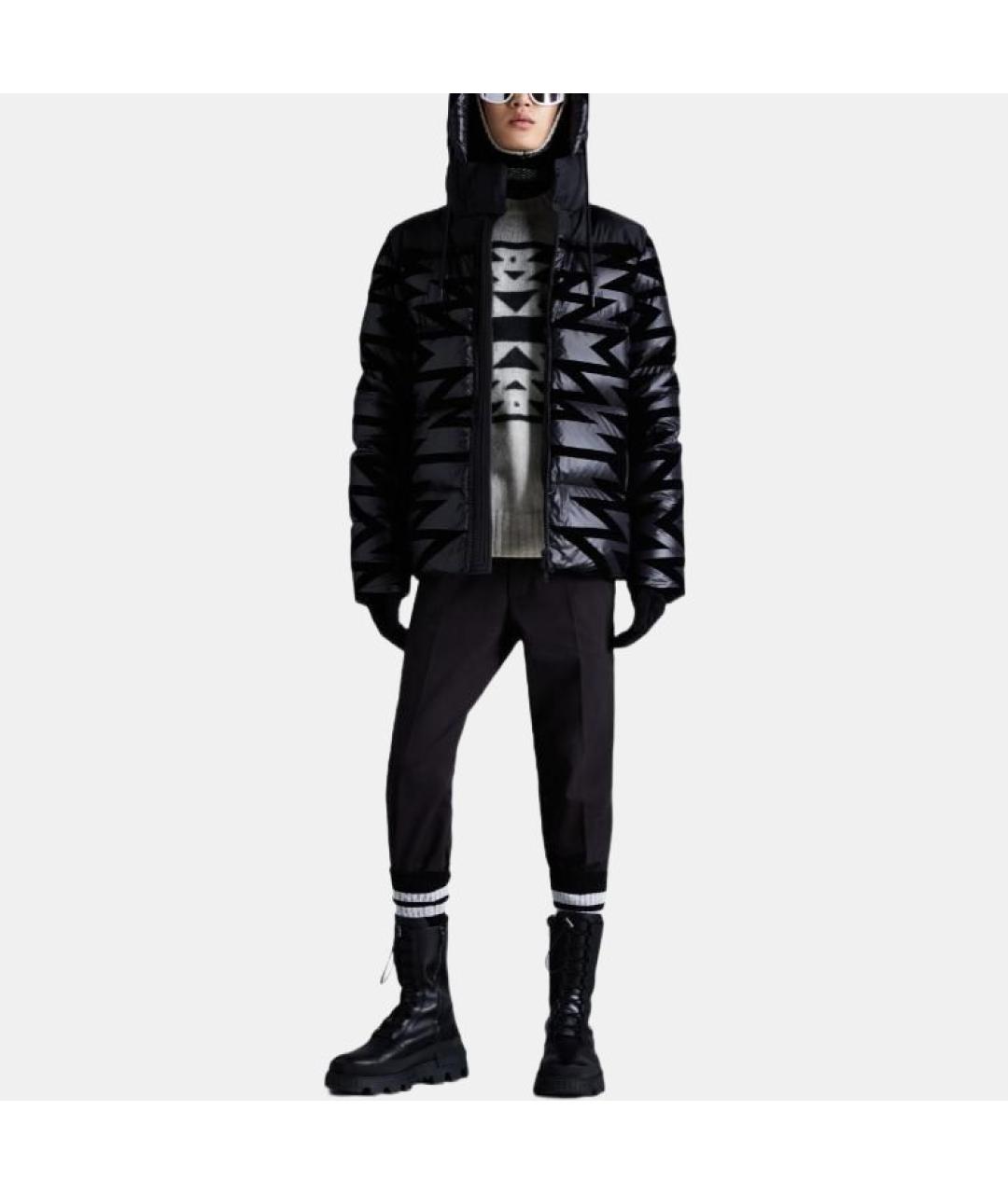 MONCLER Черный пуховик, фото 4