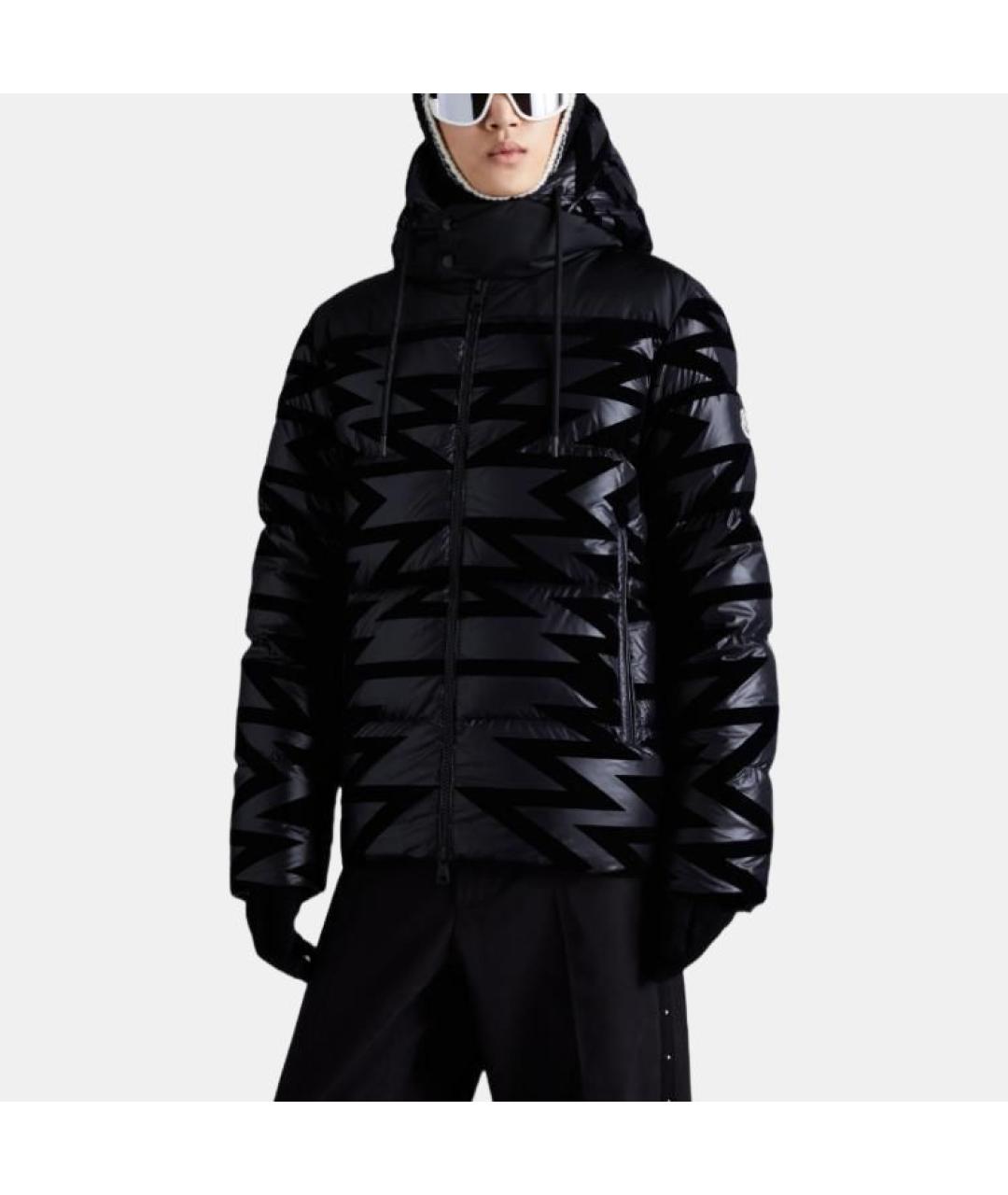 MONCLER Черный пуховик, фото 2