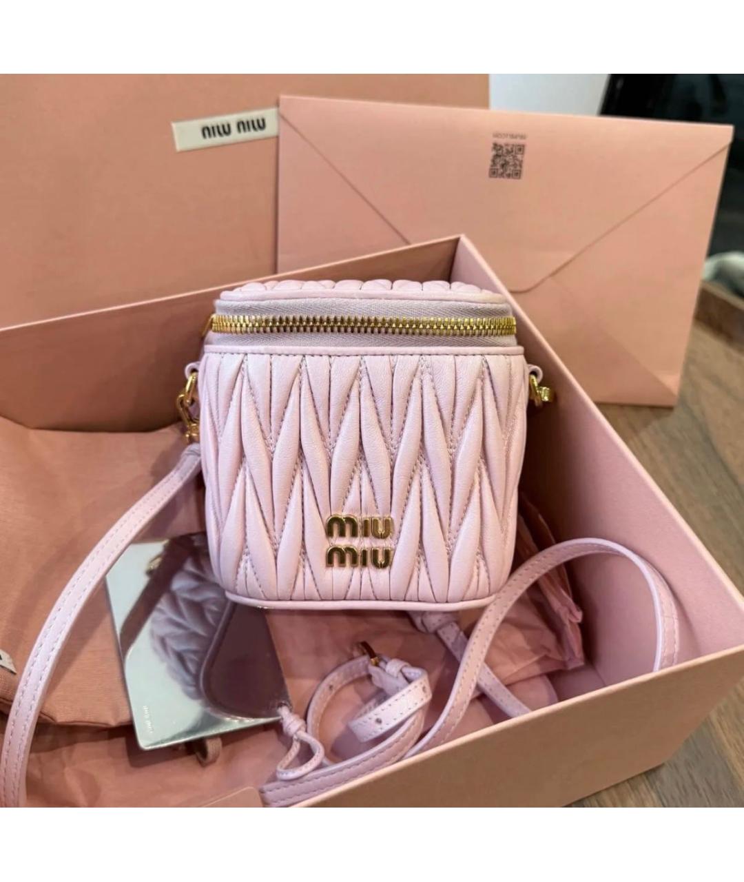 MIU MIU Розовая сумка через плечо, фото 2