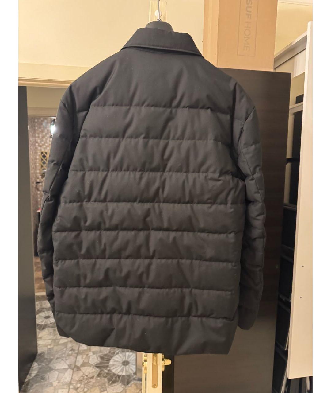 DOLCE&GABBANA Черный полиэстеровый пуховик, фото 2