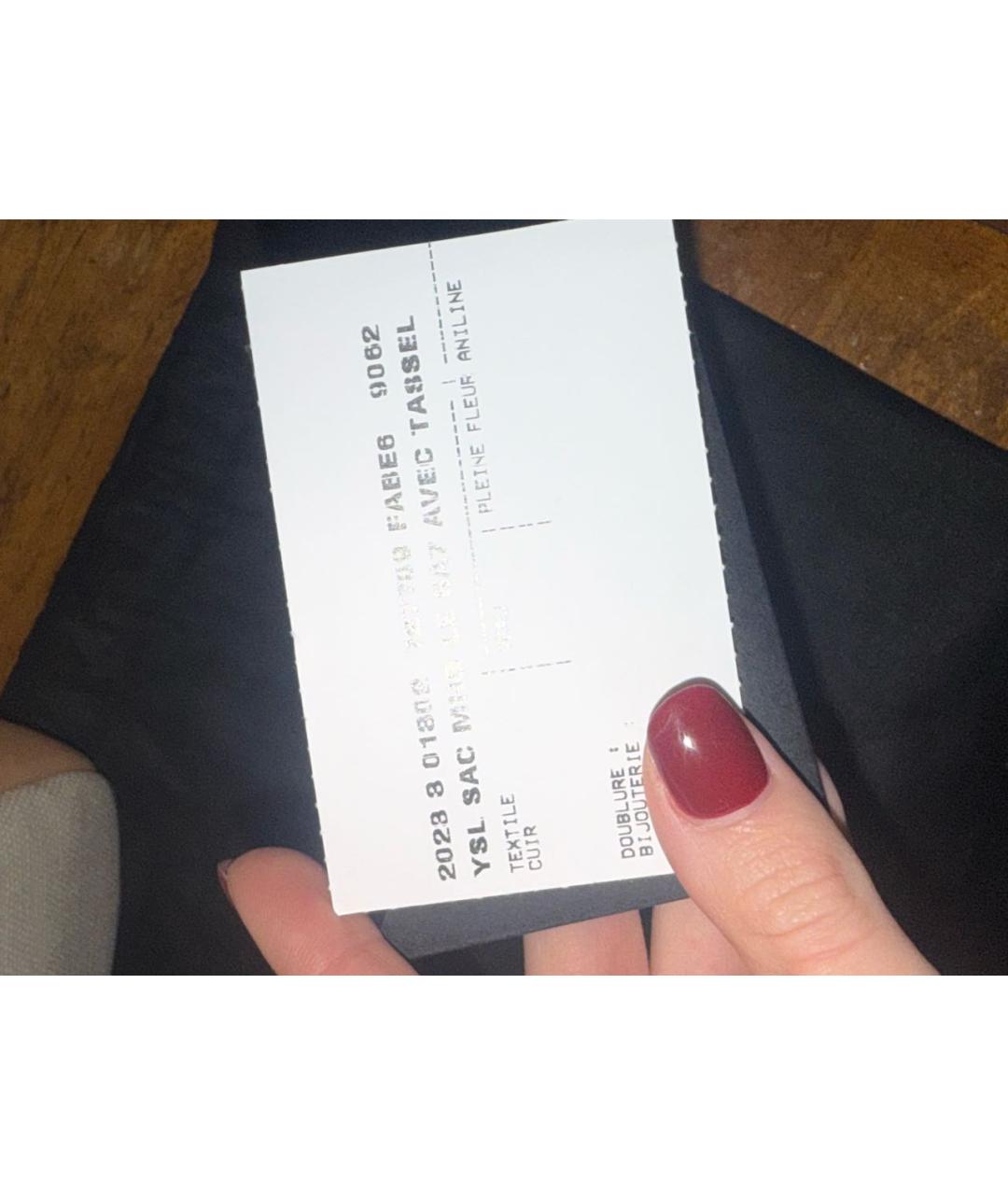 SAINT LAURENT Бежевая кожаная сумка с короткими ручками, фото 6