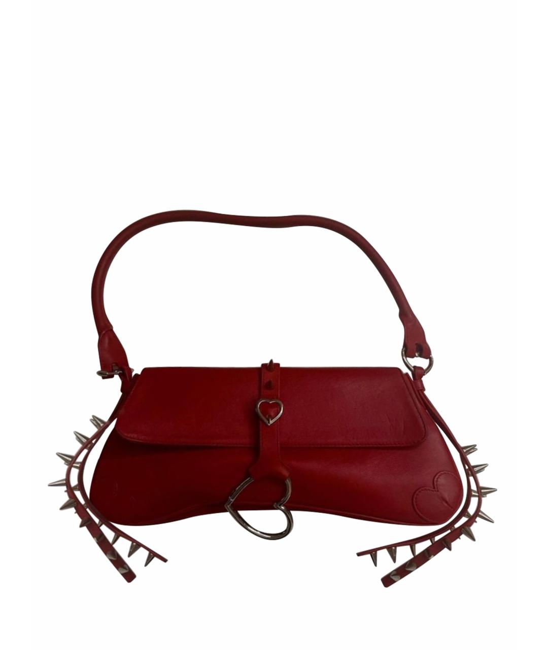 ABRA Красная кожаная сумка через плечо, фото 1