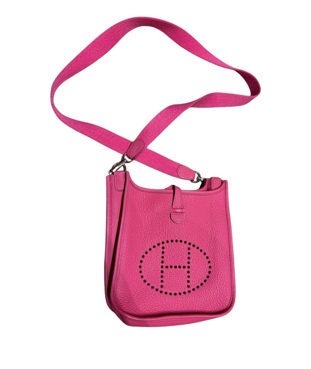 HERMES Розовая кожаная сумка через плечо, фото 1