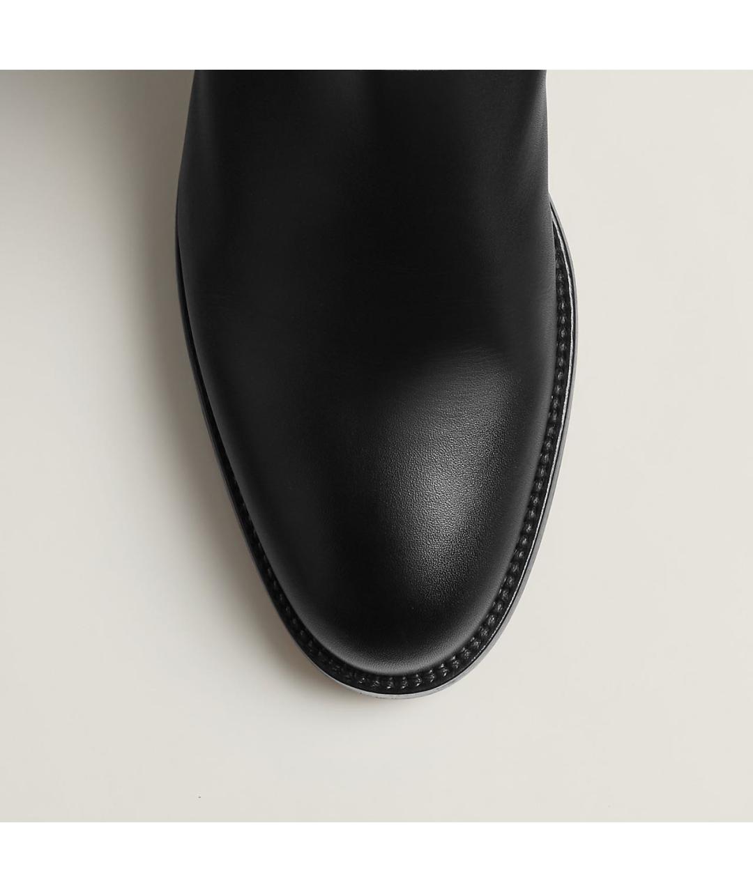 HERMES Черные кожаные сапоги, фото 4