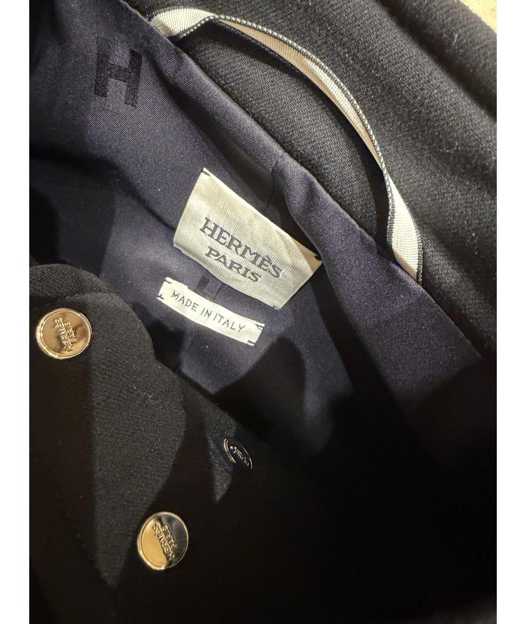 HERMES Черное пальто, фото 2