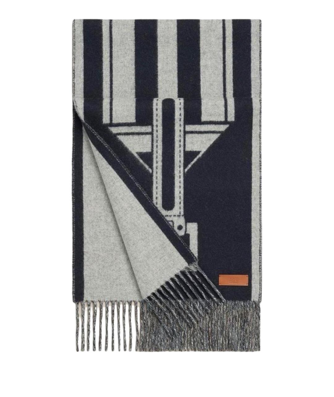 HERMES Мульти кашемировый шарф, фото 1