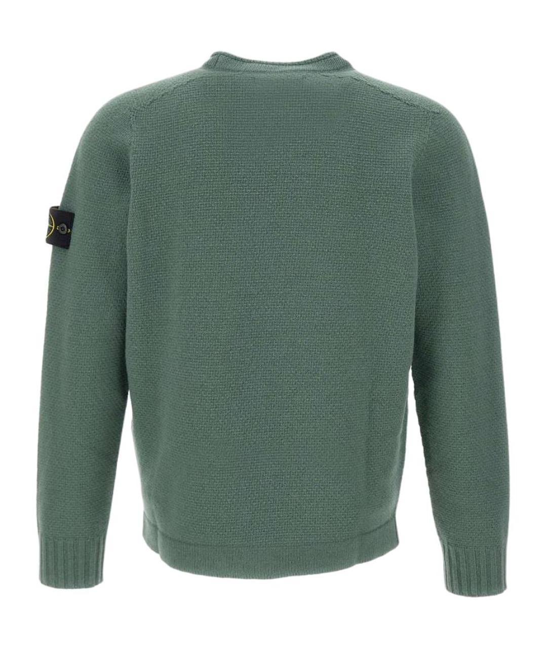 STONE ISLAND Зеленый джемпер / свитер, фото 2