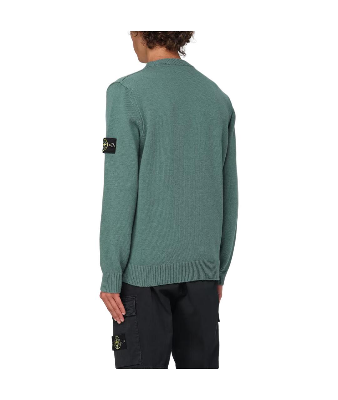STONE ISLAND Зеленый джемпер / свитер, фото 5