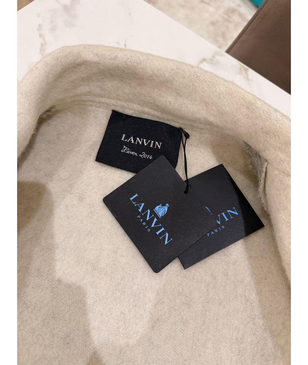 LANVIN Серое шерстяное пальто, фото 3