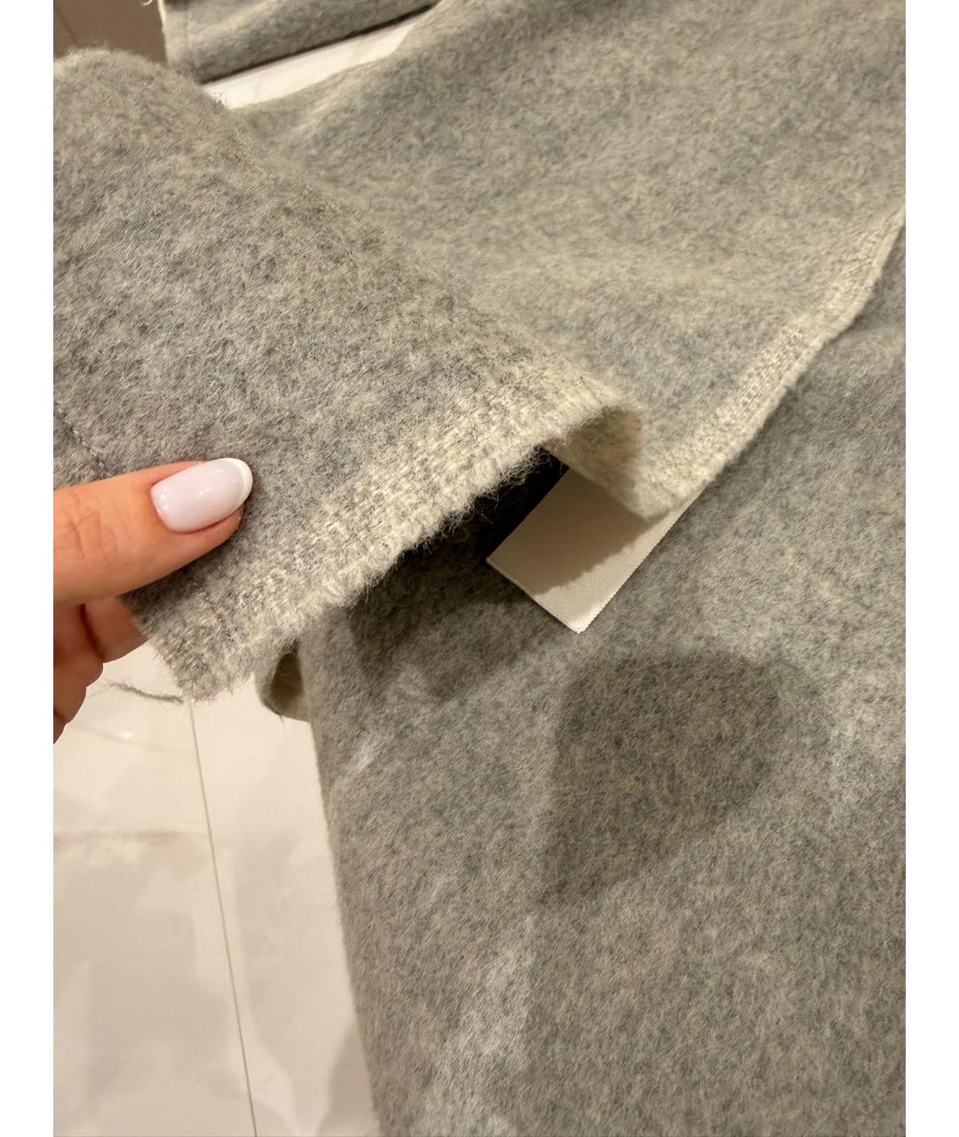 LANVIN Серое шерстяное пальто, фото 6