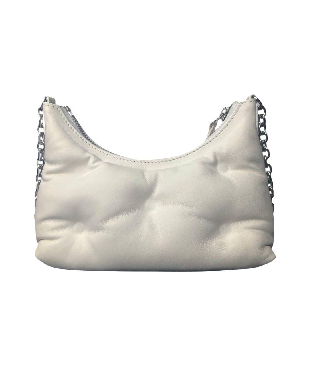 MAISON MARGIELA Белая кожаная сумка через плечо, фото 3